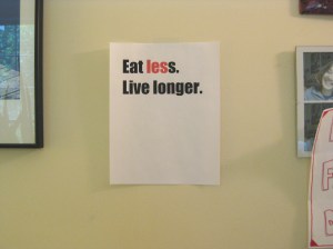Eat Less, Live Longer -wf Eat less. Live longer.