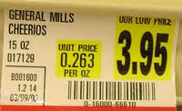 Unit Pricing for Cherrios